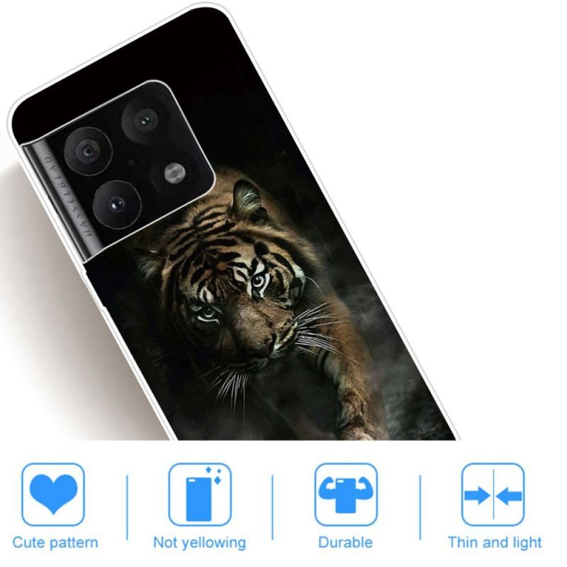 Coque OnePlus 10 Pro 5G Flexible Tigre Dans Brume