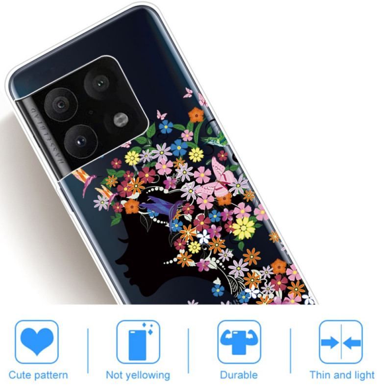 Coque OnePlus 10 Pro 5G Jolie Tête Fleurie