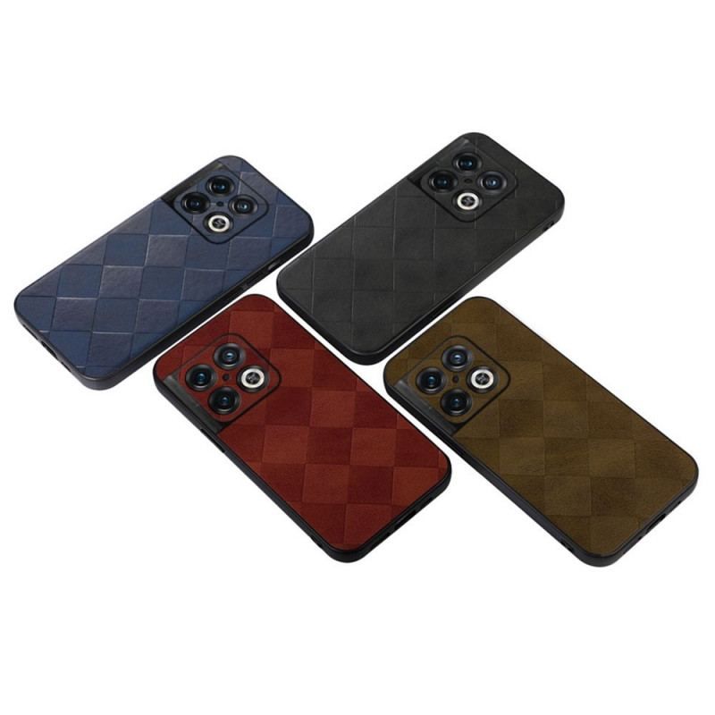 Coque OnePlus 10 Pro 5G Simili Cuir Design Tissé