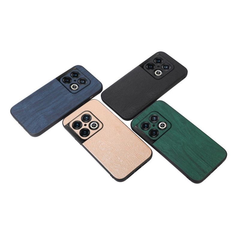 Coque OnePlus 10 Pro 5G Simili Cuir Texture Bois