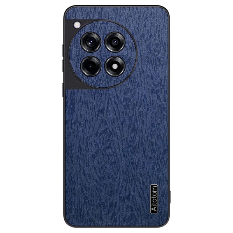 Coque OnePlus 12R Simili Cuir Effet Bois