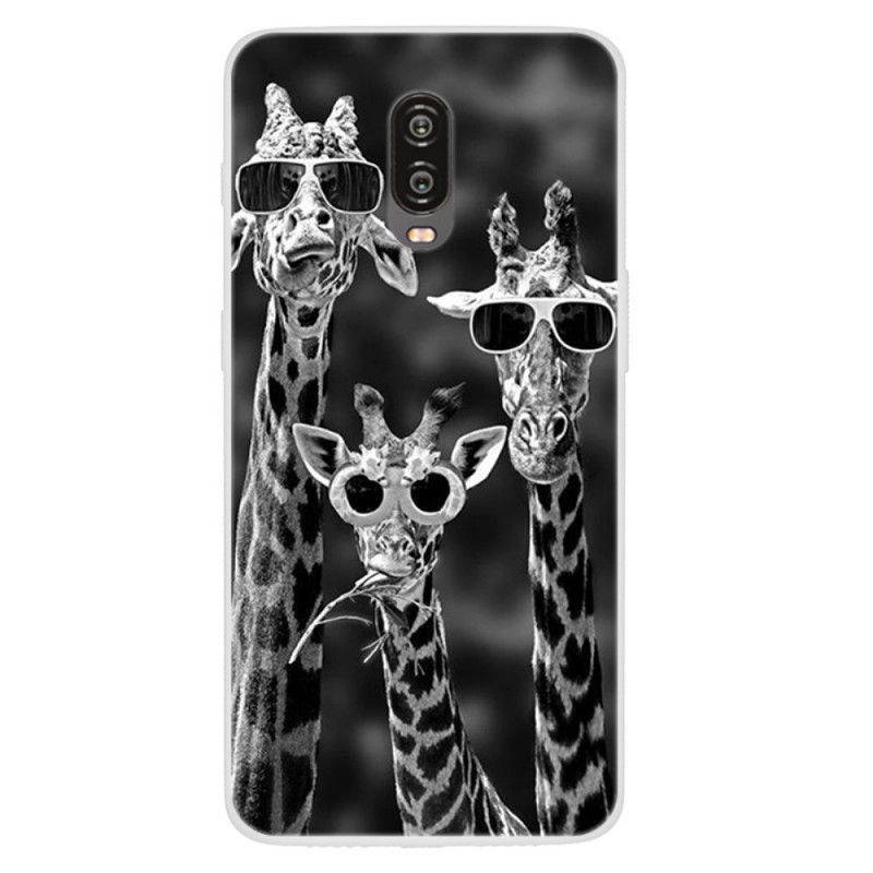 Coque Oneplus 6t Girafes À Lunettes