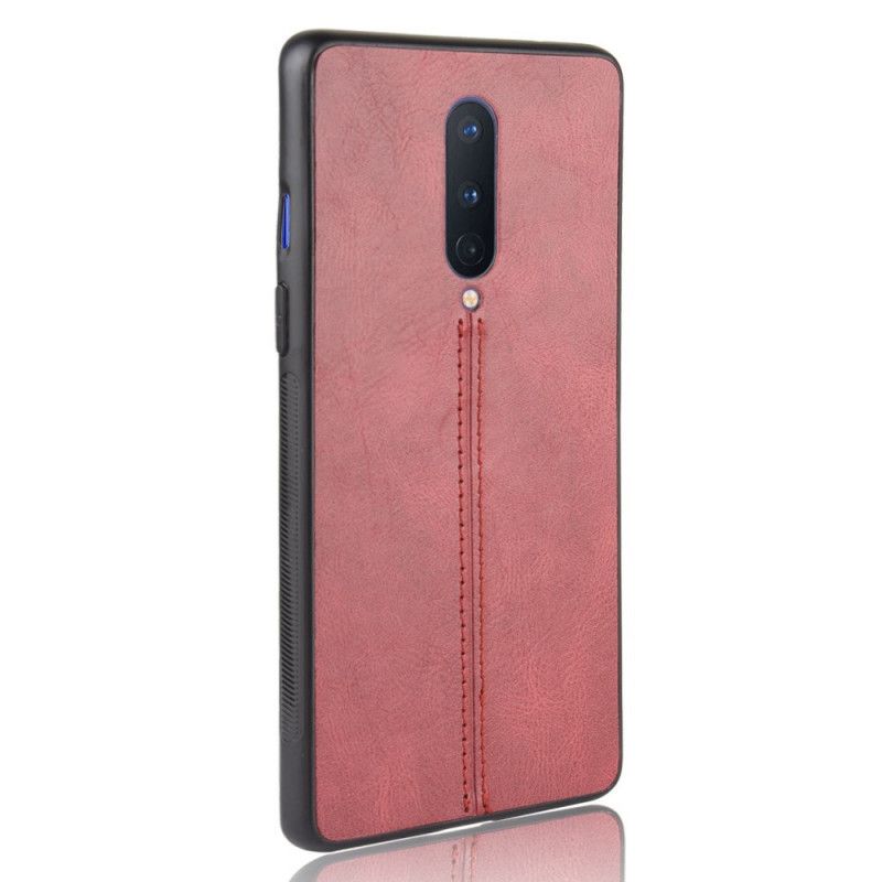 Coque Oneplus 8 Effet Cuir Couture