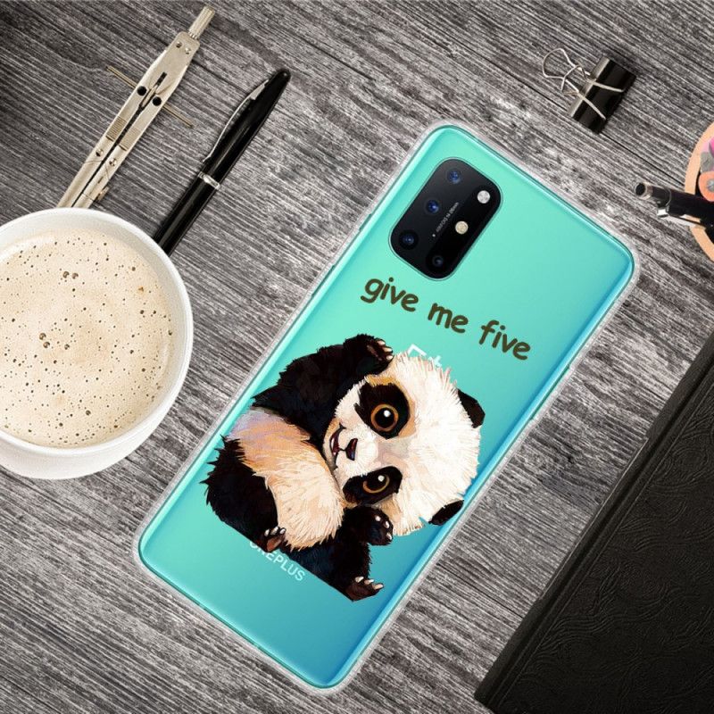 Coque Oneplus 8t Transparente Panda Give Me Five