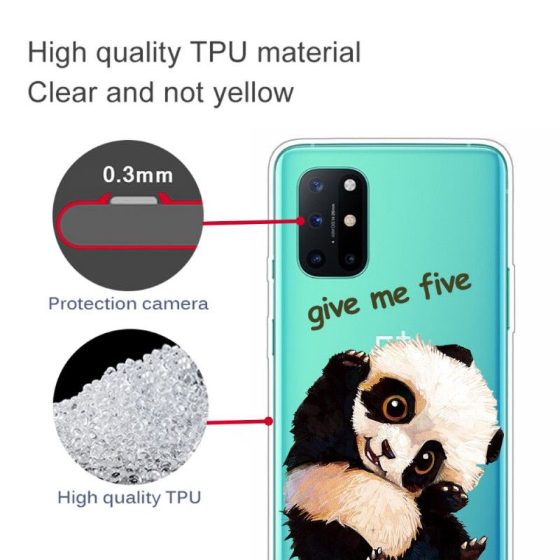 Coque Oneplus 8t Transparente Panda Give Me Five