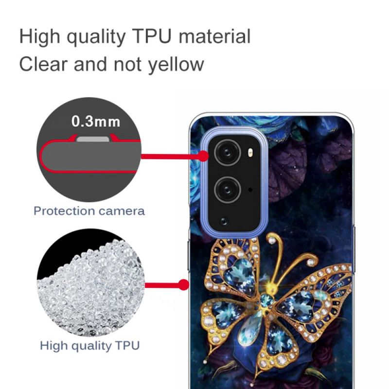 Coque Oneplus 9 Papillon Luxe