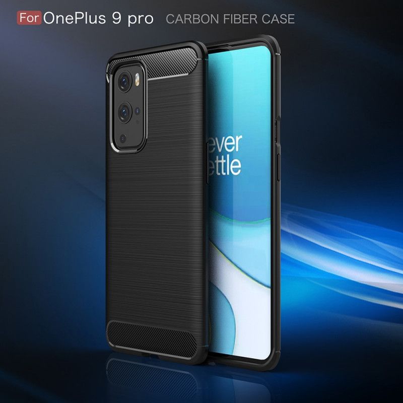 Coque Oneplus 9 Pro Fibre Carbone Brossée