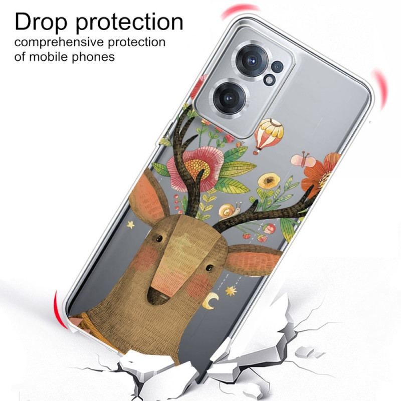 Coque OnePlus Nord CE 2 5G Cerf en Fleurs