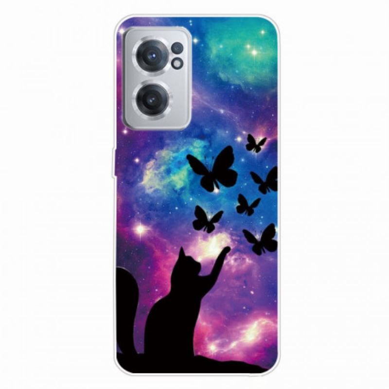 Coque OnePlus Nord CE 2 5G Chat et Papillons