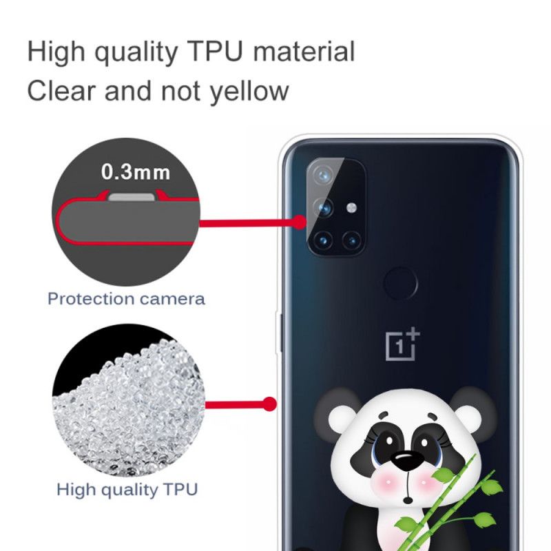 Coque Oneplus Nord N10 Transparente Panda Triste