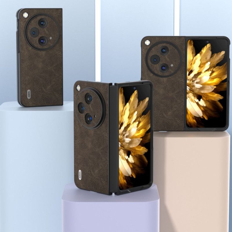 Coque OnePlus Open Effet Cuir Rétro ABEEL