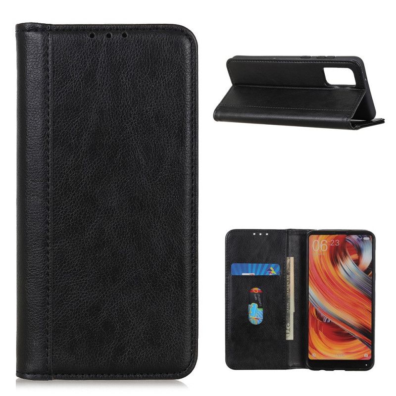 Flip Cover Oneplus 9 Pro Cuir Litchi Fendu Élégance