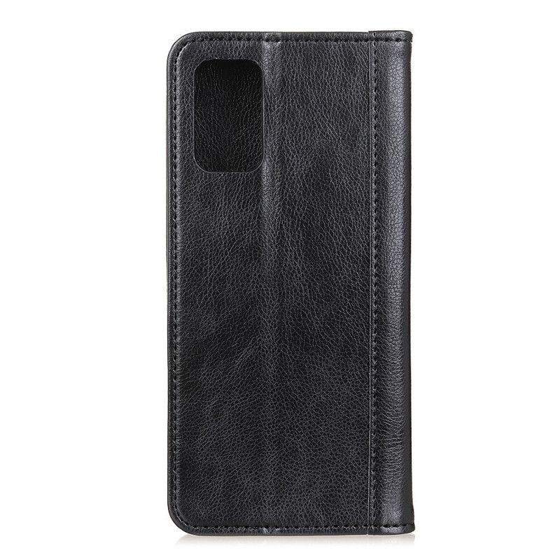 Flip Cover Oneplus 9 Pro Cuir Litchi Fendu Élégance