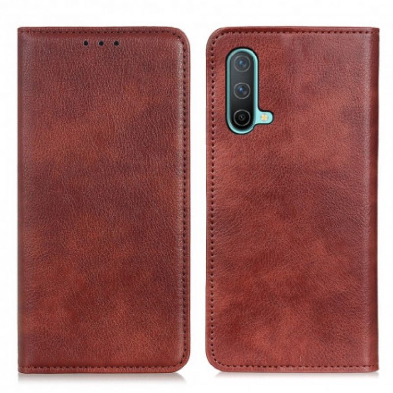 Flip Cover OnePlus Nord CE 5G Cuir Litchi Fendu Élégance