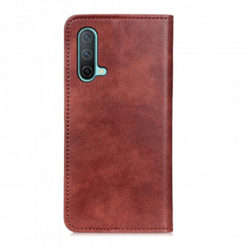 Flip Cover OnePlus Nord CE 5G Cuir Litchi Fendu Élégance