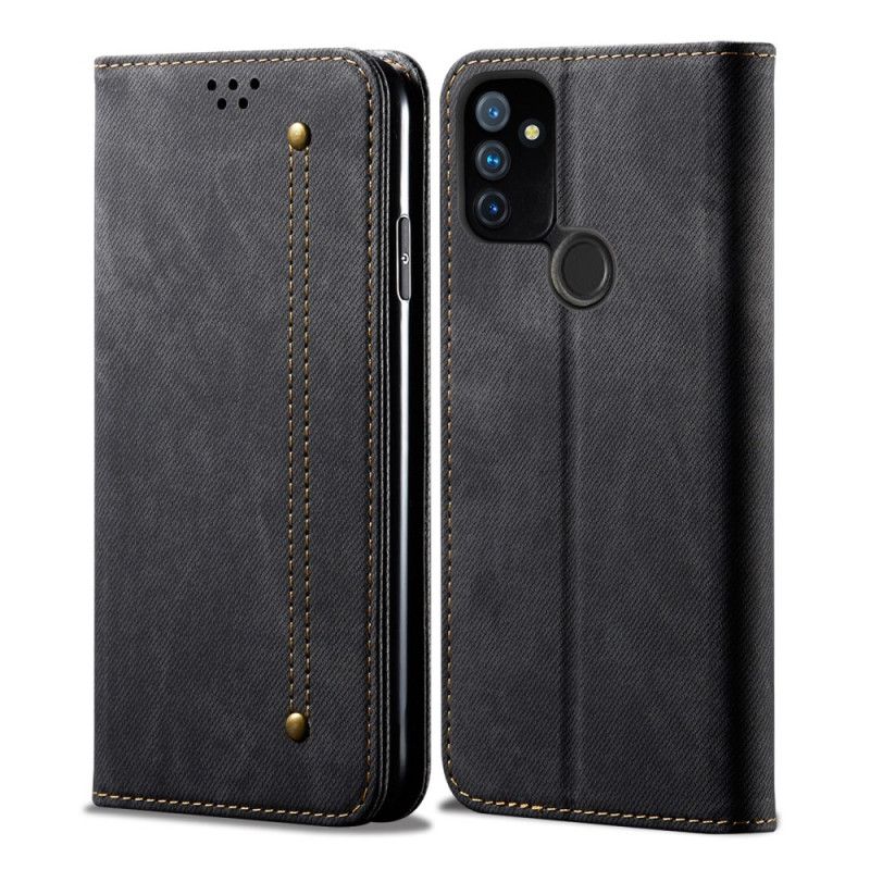 Flip Cover Oneplus Nord N100 Simili Cuir Texture Jeans