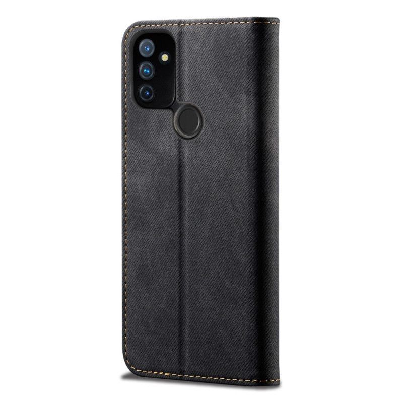 Flip Cover Oneplus Nord N100 Simili Cuir Texture Jeans