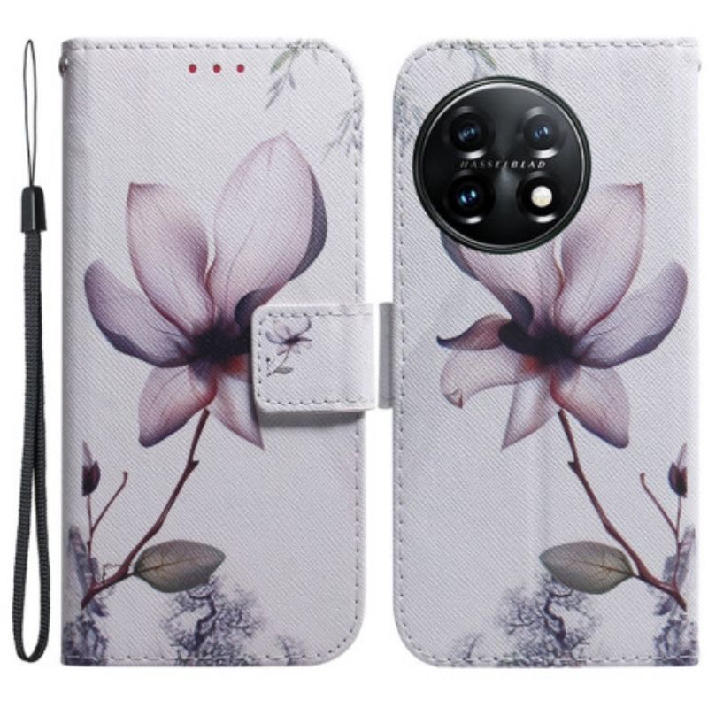 Housse OnePlus 11 5G Fleur Vieux Rose