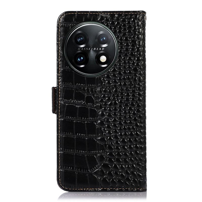 Housse OnePlus 11 5G Style Crocodile RFID