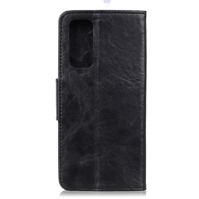 Housse Oneplus 9 Pro Cuir Fendu Fermoir Réversible