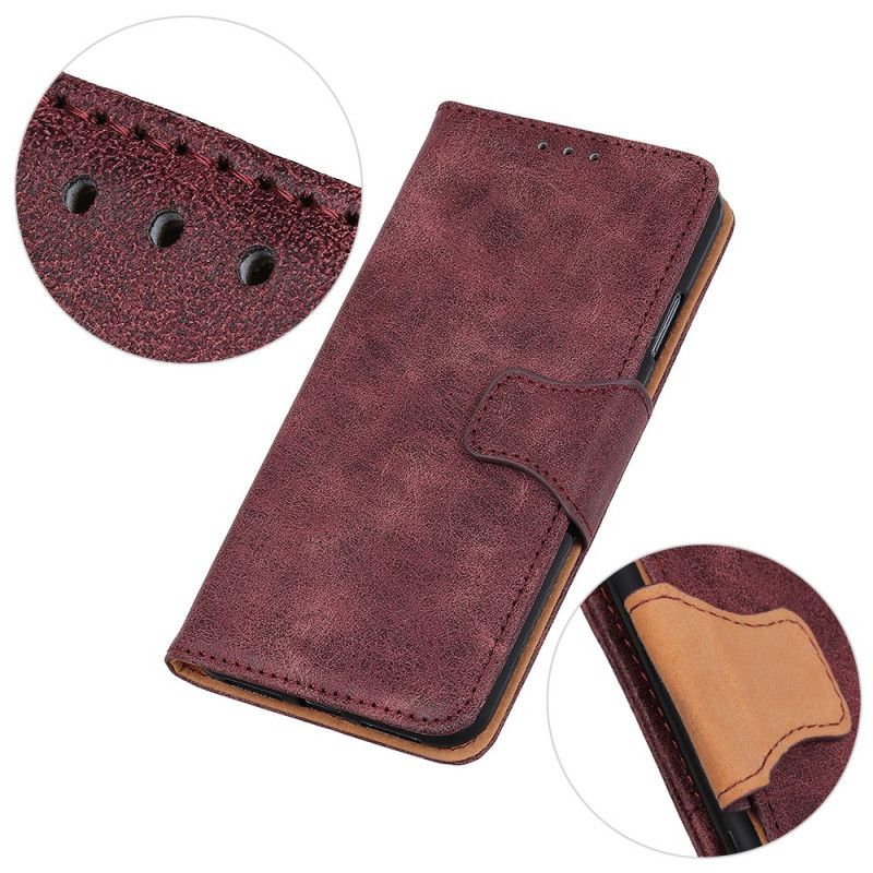 Housse Oneplus 9 Pro Cuir Fendu Vintage