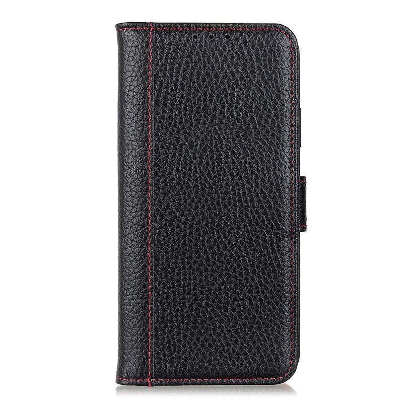 Housse Oneplus 9 Pro Effet Cuir Litchi Coutures