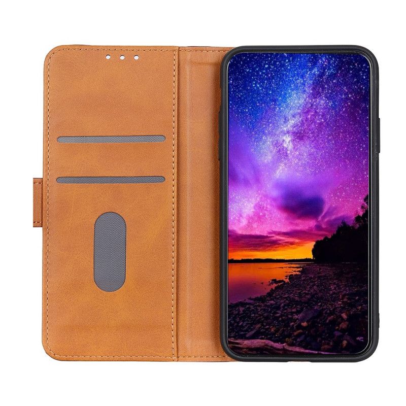 Housse Oneplus 9 Pro Effet Cuir Litchi Coutures