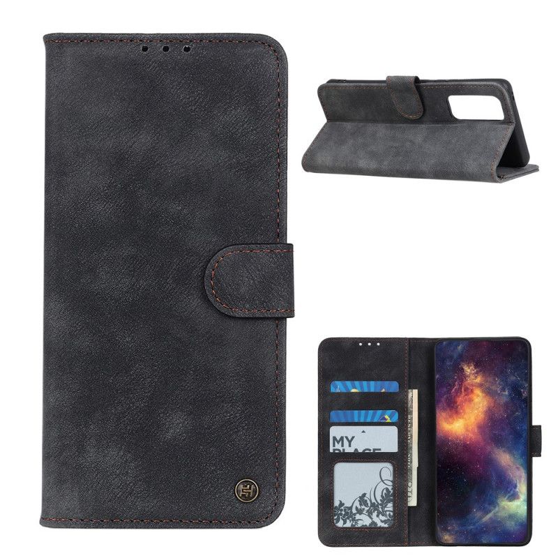 Housse Oneplus 9 Pro Style Cuir Vintage Rivet