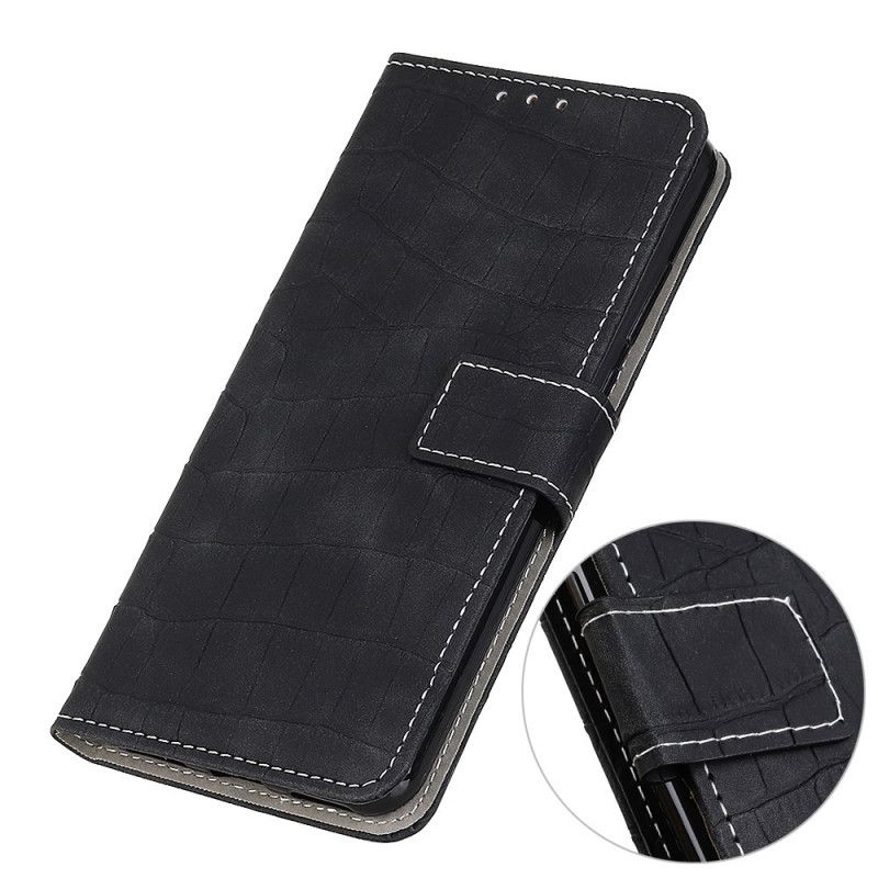 Housse Oneplus 9 Pro Style Peau De Crocodile Vintage