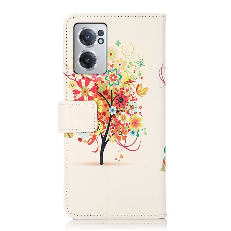 Housse OnePlus Nord CE 2 5G Arbre Orange Fleuri