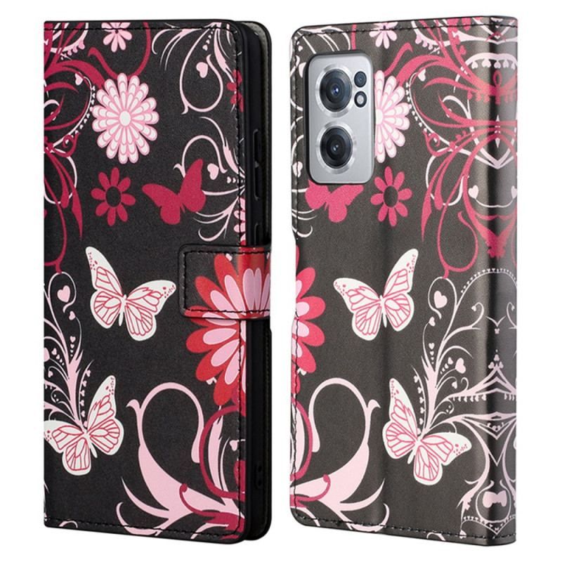 Housse OnePlus Nord CE 2 5G Fleurs et Papillons