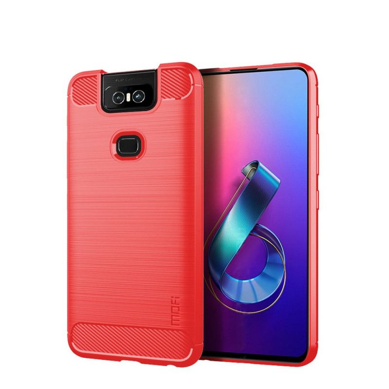 Coque Asus Zenfone 6 Fibre Carbone Brossée Mofi