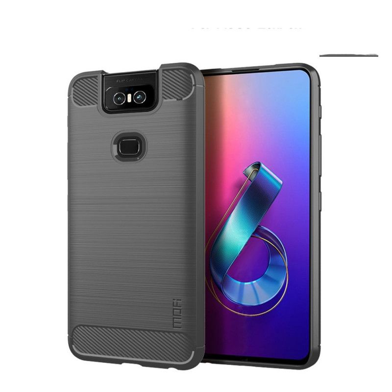 Coque Asus Zenfone 6 Fibre Carbone Brossée Mofi