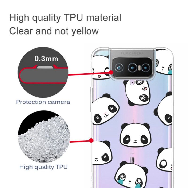 Coque Asus Zenfone 7 / 7pro Pandas Sentimentaux