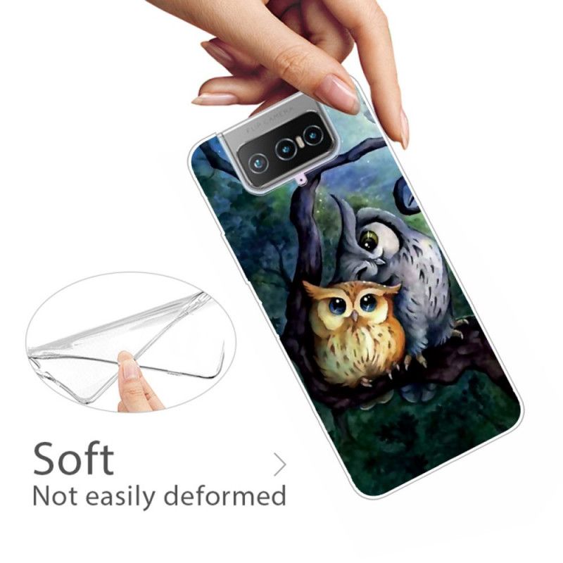 Coque Asus Zenfone 7 / 7 Pro Peinture Hiboux