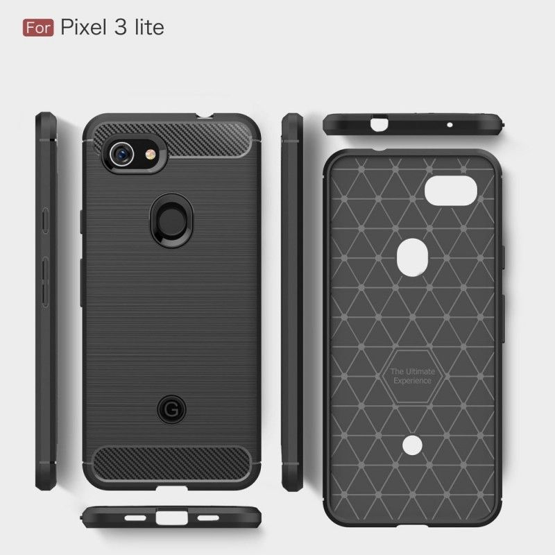 Coque Google Pixel 3a Fibre Carbone Brossée