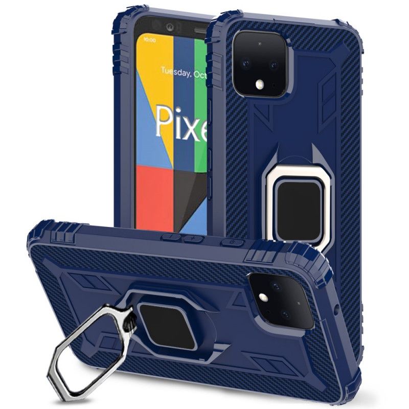 Coque Google Pixel 4 Ring Et Fibre Carbone