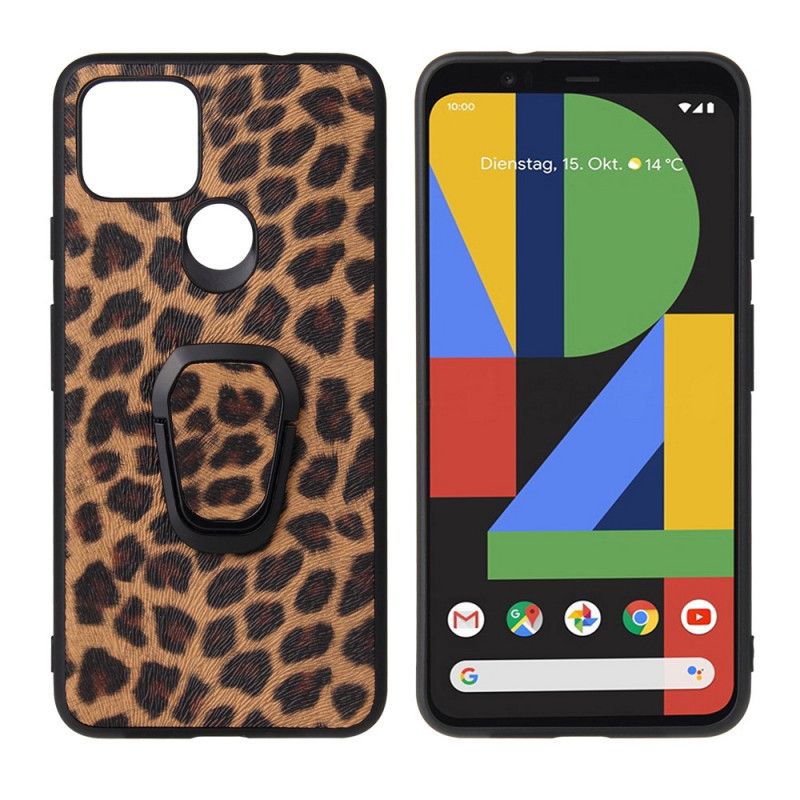 Coque Google Pixel 4a 5g Style Léopard Anneau-support