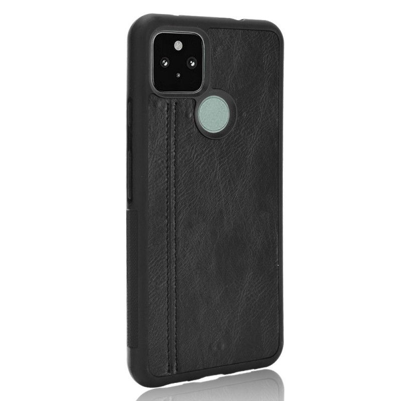 Coque Google Pixel 5 Effet Cuir Couture