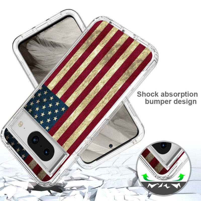 Coque Google Pixel 8 Renforcée Drapeau Américain