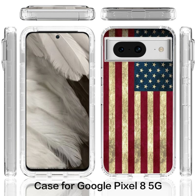 Coque Google Pixel 8 Renforcée Drapeau Américain