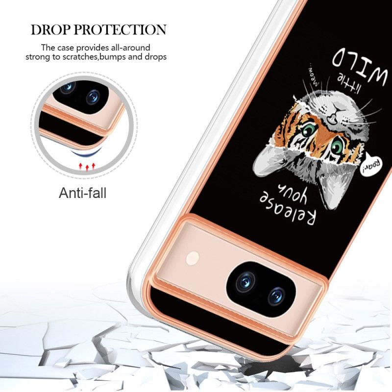 Coque Google Pixel 8A Chat et Tigre