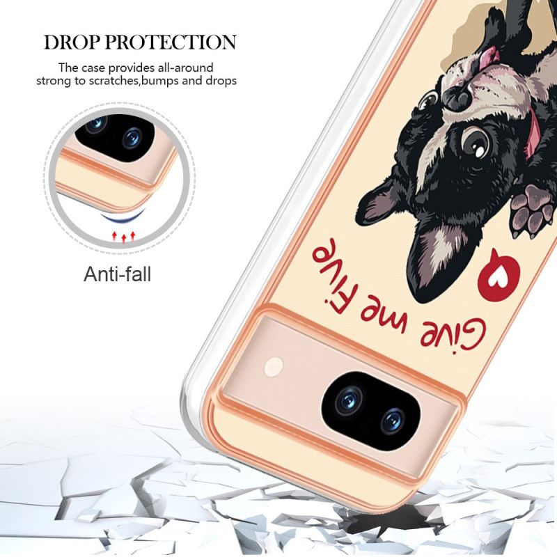 Coque Google Pixel 8A Chien Give Me Five