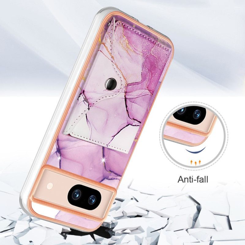 Coque Google Pixel 8A Effet Marbre avec Porte-cartes