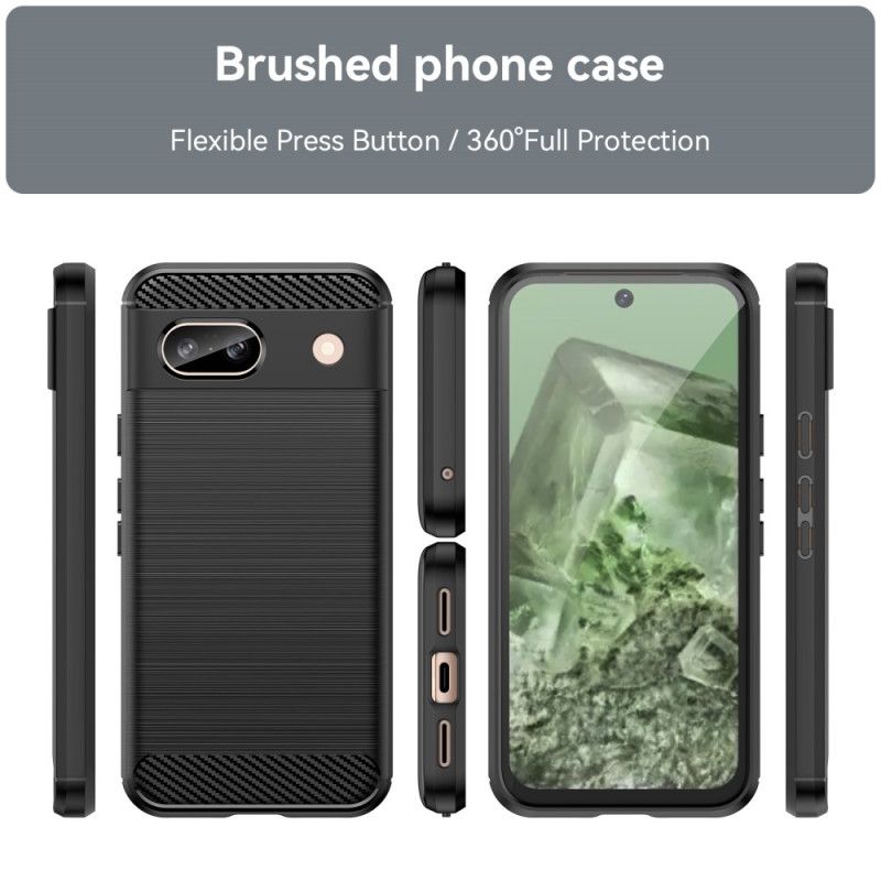 Coque Google Pixel 8A Fibre Carbone Brossée