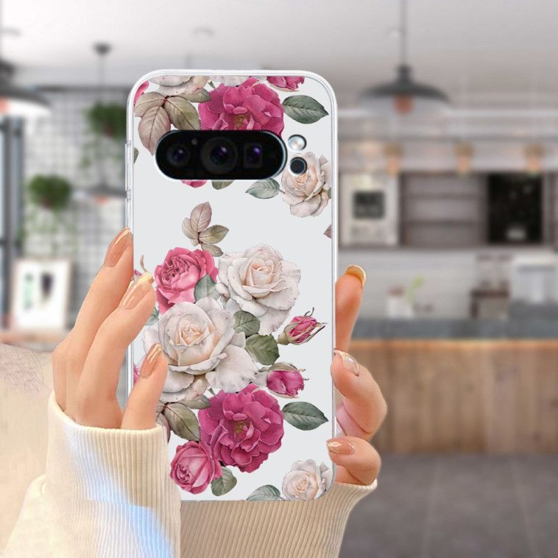 Coque Google Pixel 9 Pivoines