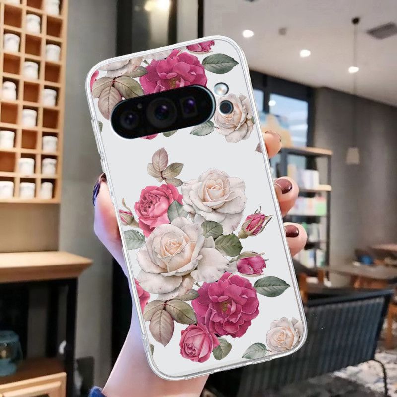 Coque Google Pixel 9 Pivoines