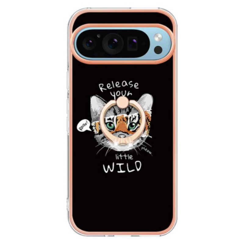 Coque Google Pixel 9 / Pixel 9 Pro Anneau-Support Chat / Tigre