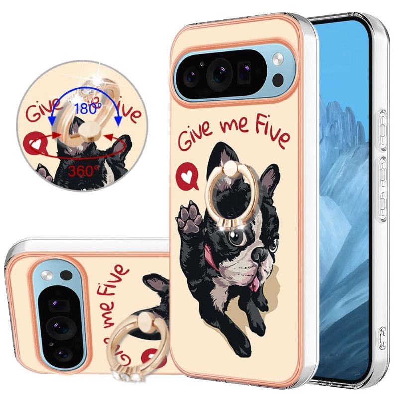 Coque Google Pixel 9 / Pixel 9 Pro Anneau-Support Chien