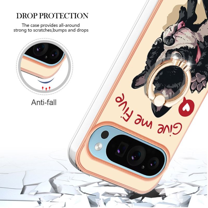 Coque Google Pixel 9 / Pixel 9 Pro Anneau-Support Chien